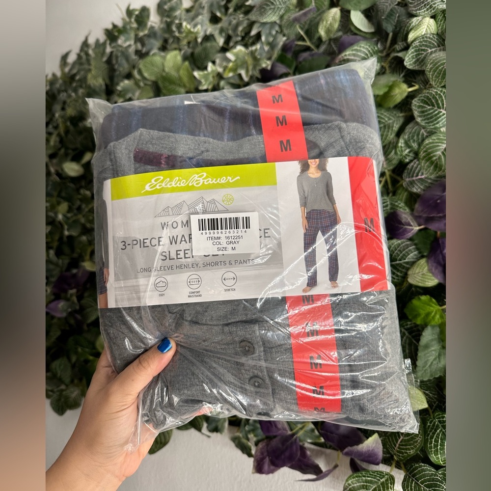 Bundle of Eddie Bauer 3-Piece Waffle Knit Pajama Set